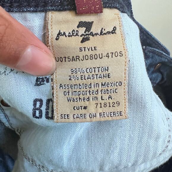 7 For All Mankind Y2K Womens Straight Leg Bootcut Mid Rise Jean Blue Denim 31x34 - Picture 9 of 9